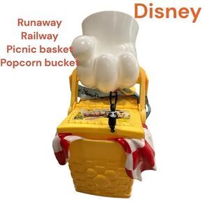 Disney Parks Mickey Minnie's Runaway Railway Popcorn Picnic Bucket with Ants